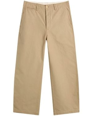 Visvim Wide Chino Trousers - Natural
