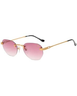 Vintage Frames Company Detroit Player Rimless Sunglasses - Pink