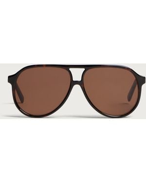 Retrosuperfuture X Mm6 Lunettes 24 Sunglasses - Brown