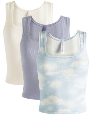 Skims Cotton Rib Tank 3-Pack - Blue