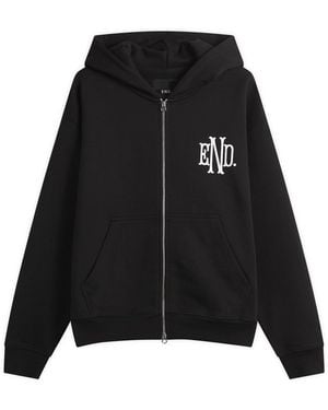 END. Gargoyle Chaser Zip Hoodie - Black
