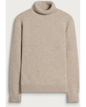 Barbour Heritage + Northcliffe Submariner Roll Neck Sweater - Natural