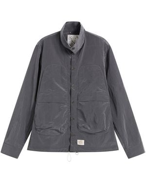 RANRA Epitome Shiny Nylon Overshirt - Gray