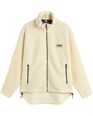 Napapijri X Martine Rose Logo Fleece Jacket - Natural