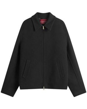 Gucci Gg Double Wool Blouson - Black