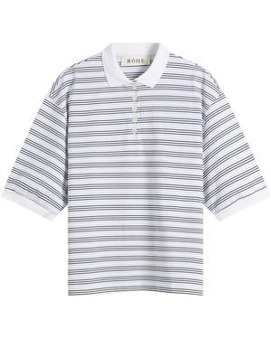 Rohe Rohe Striped Oversized Polo - Gray