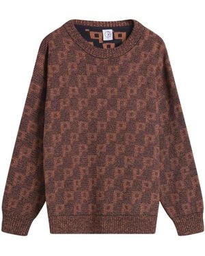 POLAR SKATE P Pattern George Jumper - Brown