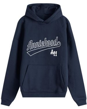 Annie Hood Baseball Hoodie - Blue