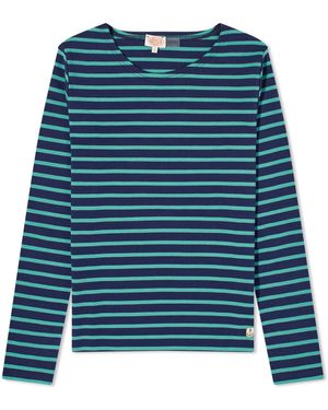 Armor Lux Long Sleeve Marinière Heritage T-Shirt - Blue