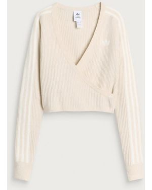 adidas X Jennie Knit Wrap Cardigan - Natural