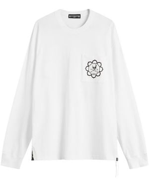 MASTERMIND WORLD Pocket Long Sleeve T-Shirt - White
