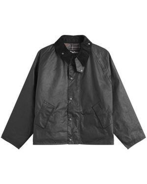 Barbour Transport Wax Jacket in Black for Men | Lyst