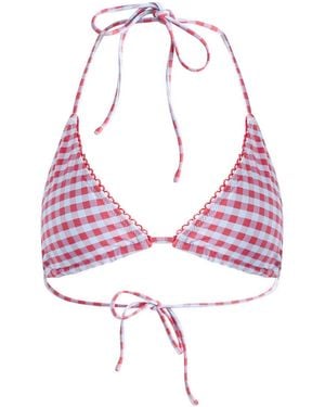 Damson Madder Triangle Bikini Top - Pink