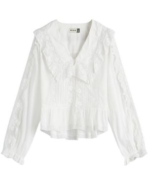 RIXO London Maribelle Shirt - White