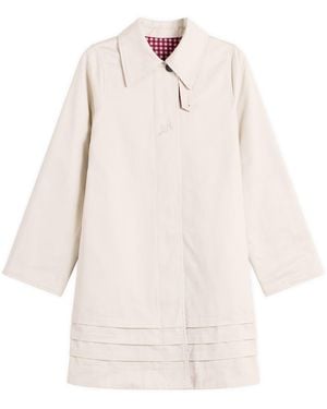 Damson Madder Mercedes Bow Reversible Trench Coat - White