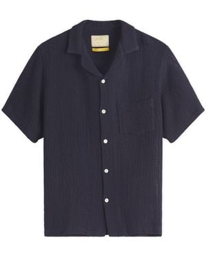 Portuguese Flannel Salva Mesh Vacation Shirt - Blue