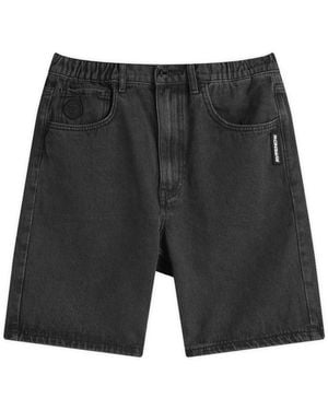 Aape By A Bathing Ape Aape Loose Fit Denim Shorts - Black