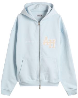 Annie Hood University Zip Hoodie - Blue