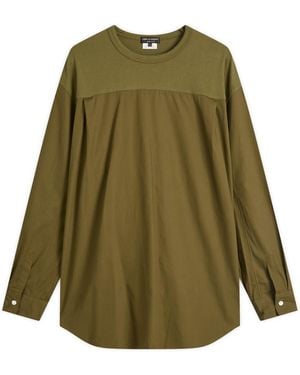 Comme des Garçons Shirt Button Long Sleeve T-Shir - Green