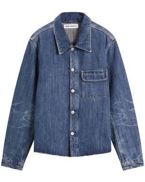 Our Legacy Cut Rebirth Denim Jacket - Blue