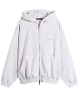 Cole Buxton Mini Logo Zipped Hoodie - White