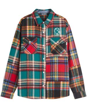 BBCICECREAM Patchwork Check Shirt - Red