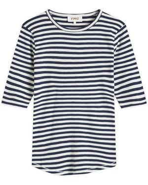 YMC Earth Charlotte Short Sleeve Top - Blue