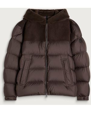 Moncler Jalmar Shearling Trim Jacket - Brown
