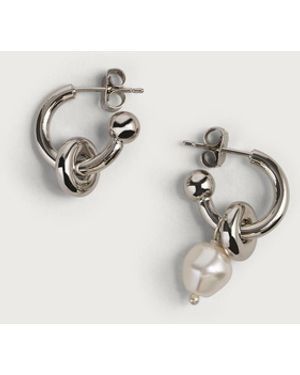 Justine Clenquet Ethan Pearl Earrings - White