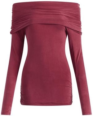 Peachy Den The Kylie Cold Shoulder Top - Purple