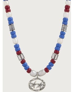 Twojeys Mediterranean Beaded Superstar Necklace - Metallic