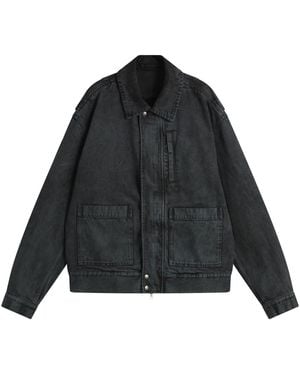 Dries Van Noten Heavy Weight Denim Washed Jacket - Black