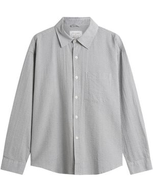 mfpen Textured Check Executive Shirt - Grey