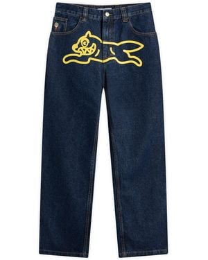 ICECREAM Running Dog Loose Straight Jeans - Blue