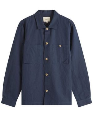 Folk Anniversary Patch Overshirt - Blue
