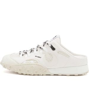 Marine Serre Suede Leather Ms Rise Tyko Mule - White