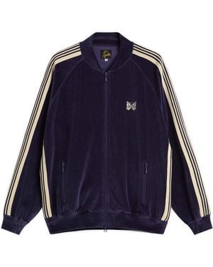 Needles Velour Rib Collar Track Jacket - Blue