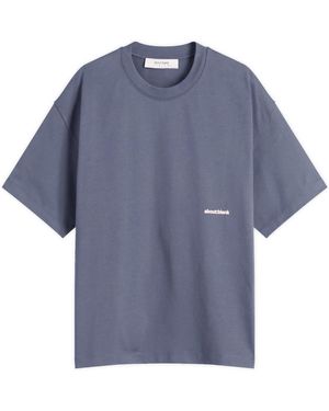 About Blank Box Logo T-Shirt - Blue
