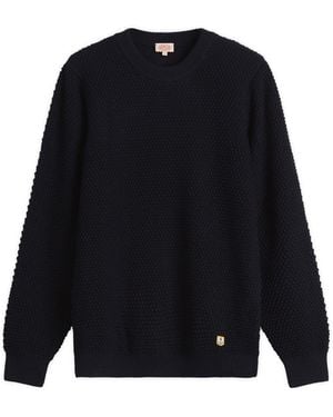 Armor Lux Waffle Knit Jumper - Blue