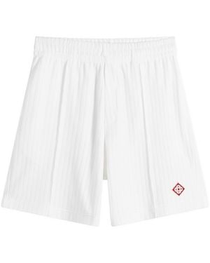 CASABLANCA Velour Shorts - White