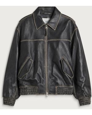 DUNST Refined Leather Blouson - Black