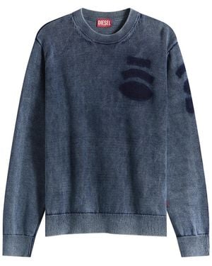 DIESEL 7G Patches Knit Jumper - Blue