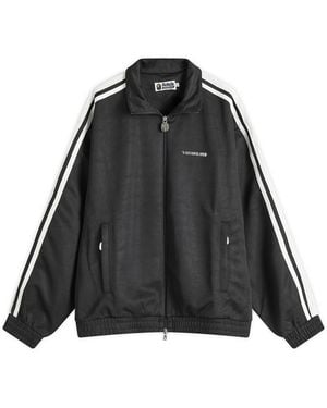 A Bathing Ape Line Camo Track Jacket - Black