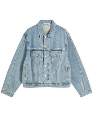 Cole Buxton Washed Denim Jacket - Blue
