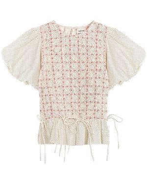 Damson Madder Audrey Multi Way Blouse - Natural