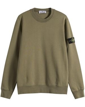 Stone Island Organic Cotton Fleece Sweatshirt - Green