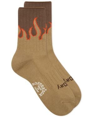 Rostersox Fire Socks - Brown