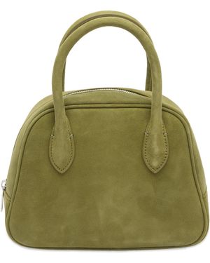 DUNST Suede Boston Bag - Green