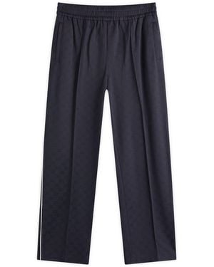 Gucci Nylon Cotton Gg Jacquard Track Trousers - Blue