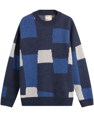 Girls Of Dust Patch Jumper - Blue